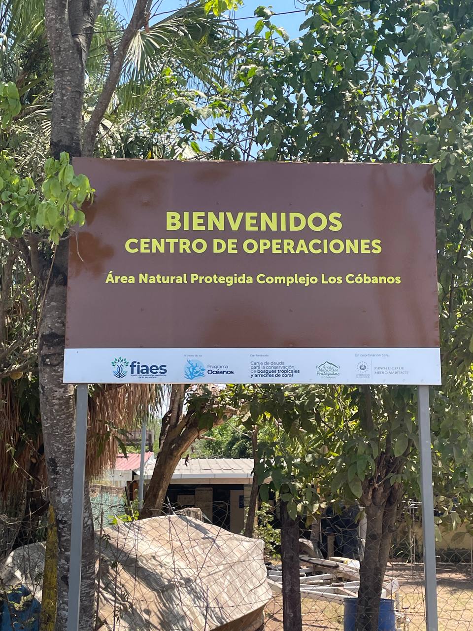 Sign for the protected natural area at Los Cóbanos