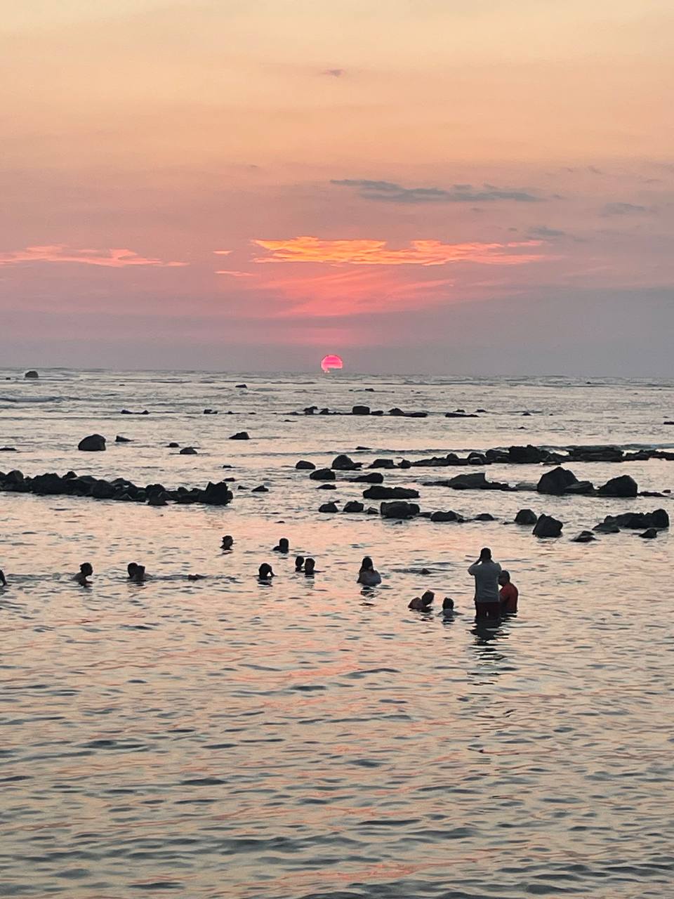 Sunset over Los Cóbanos on the Pacific coast